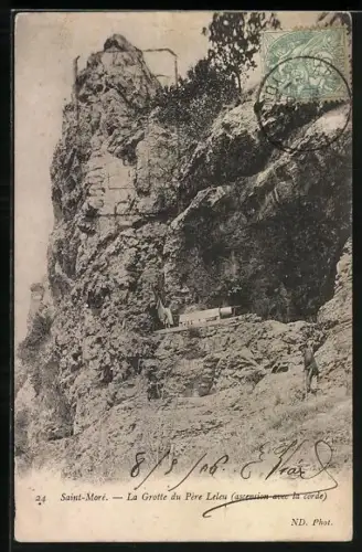 AK Saint-Moré, La Grotte du Père Leleu