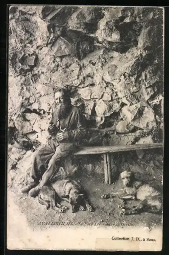 AK Avallonnais, Le Père Leleu dans sa Grotte
