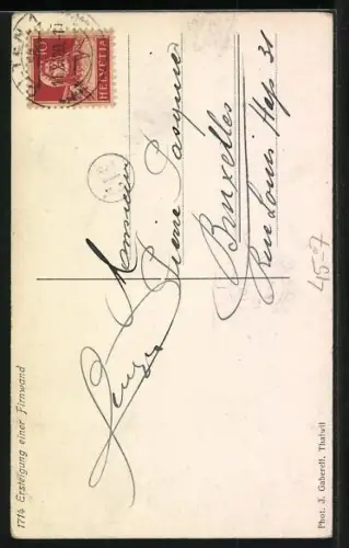 AK Bergsteiger bei der Ersteigung einer Firnwand