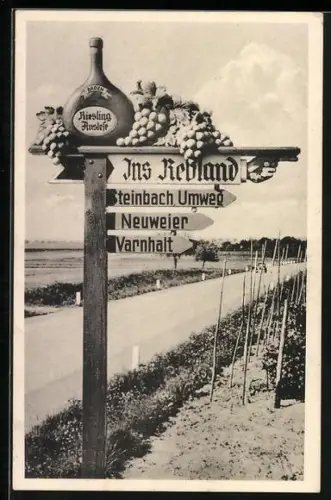 AK Steinbach, Geschnitzter Wegweiser ins Rebland