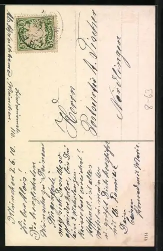 AK München, Löwenbräu-Keller und Strasse