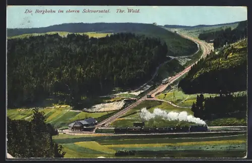 AK Lichtenhain-Oberweissbach /Thür., Bergbahn Obstfelderschmiede im oberen Schwarzatal