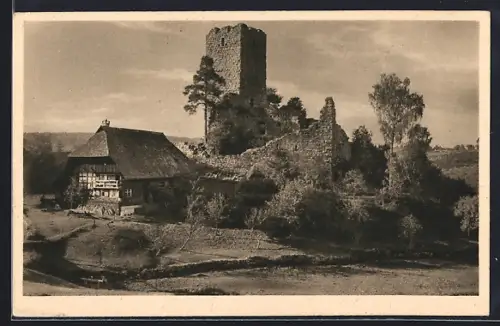 AK Königsfeld /Bad. Schwarzwald, Ruine Waldau