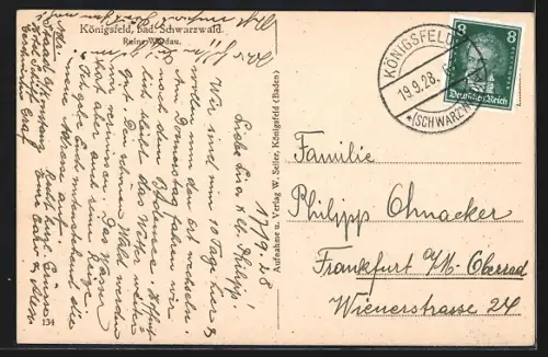 AK Königsfeld /Bad. Schwarzwald, Ruine Waldau