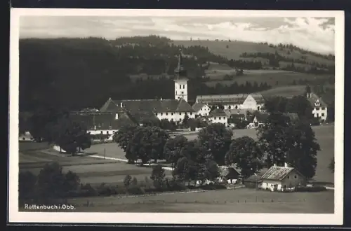 AK Rottenbuch i. Obb., Ortspartie mit Bäumen
