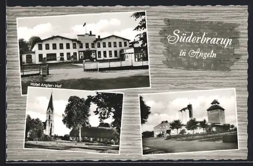 AK Süderbrarup, Hotel Angler-Hof, Kirche
