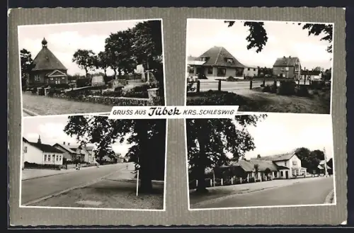AK Jübek /Krs. Schleswig, Ortspartie, Strassenpartien