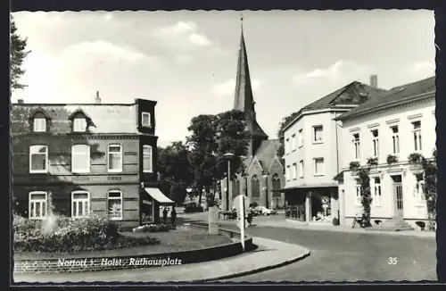 AK Nortorf i. Holst., Am Rathausplatz