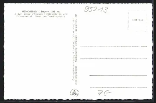 AK Münchberg /Bay., Strassenpartie, Teilansicht