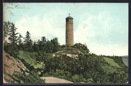 AK Jena, Fuchsturm mit Umgebung