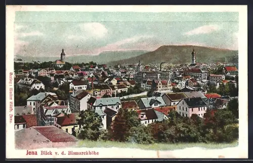 AK Jena, Totalansicht v. d. Bismarckhöhe