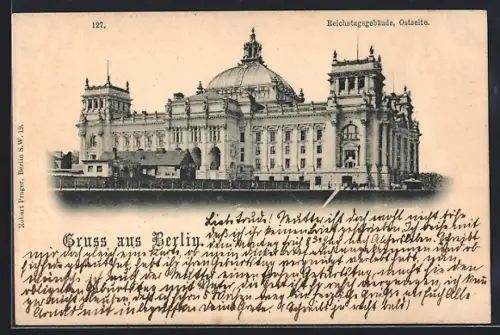 AK Berlin-Tiergarten, Reichstagsgebäude, Ostseite