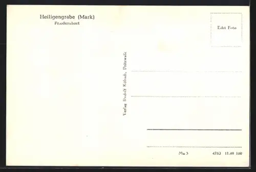 AK Heiligengrabe /Mark, Friedenshort mit Strasse