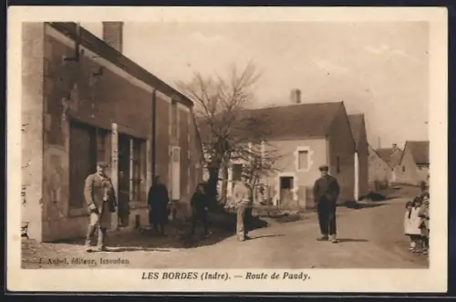AK Les Bordes /Indre, Route de Paudy