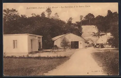 AK Baudres /Indre, Les Mesnes, Les Carrières et la Source Lucia