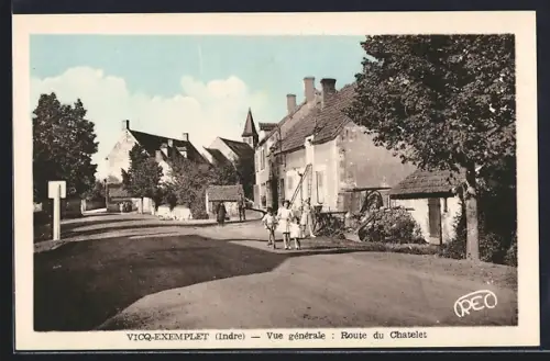 AK Vicq-Exemplet /Indre, Vue generale Route de Chatelet