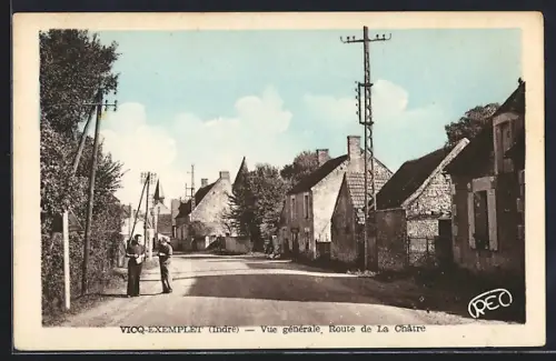 AK Vicq-Exemplet /Indre, Vue generale, Route de La Chatre