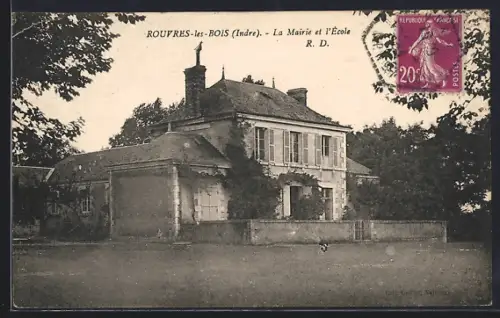 AK Rouvres-les-Bois, La Mairie et l`Ecole