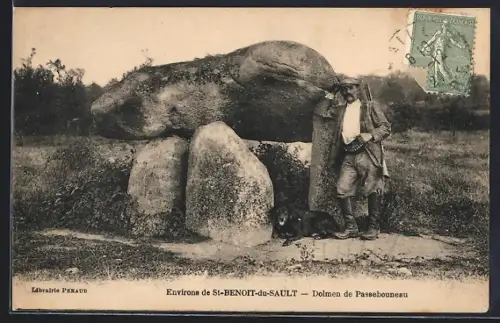 AK St-Benoit-du-Sault, Environs, Dolmen de Passebouneau