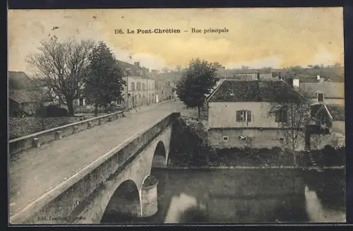 AK Le Pont-Chrétien, Rue principale