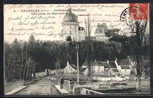 AK Valencay /Indre, Chateau de Valencay, Vue prise du Bas-Bourg