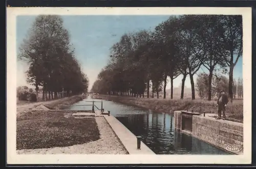 AK Dampierre /Jura, L`Ecluse du Canal du Rhone au Rhin