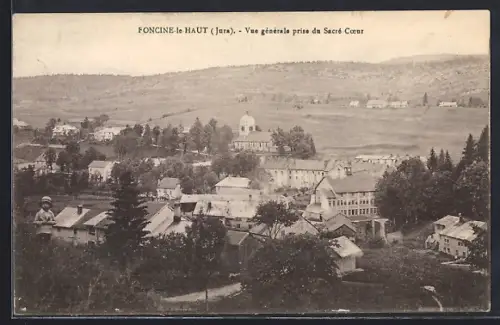 AK Foncine-le-Haut, Vue generale prise du Sacre Coeur