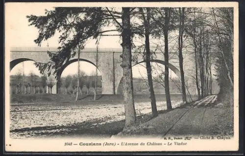 AK Courlans /Jura, L`Avenue du Chateau, Le Viaduc