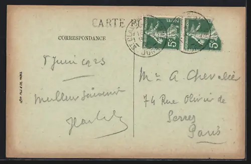 AK Saint-Claude, vue générale de la ville dans le cirque des foules avec le mont Septmoncel