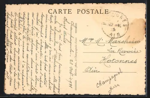 AK Champagnole /Jura, Le mont Rivel, vue generale