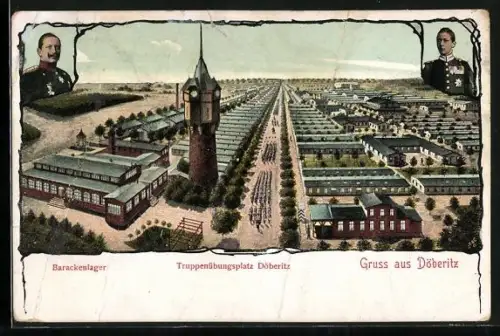 AK Döberitz, Barackenlager, Truppenübungsplatz, Wasserturm