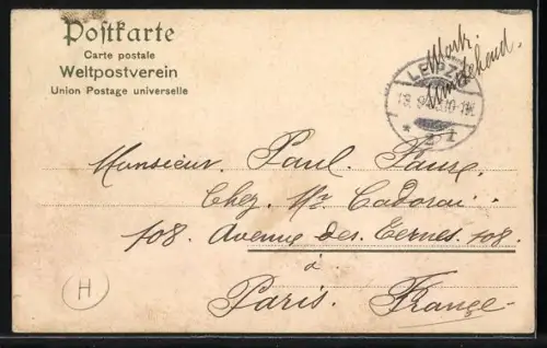 AK Leipzig, Thomasring mit Centraltheater, Basestrasse