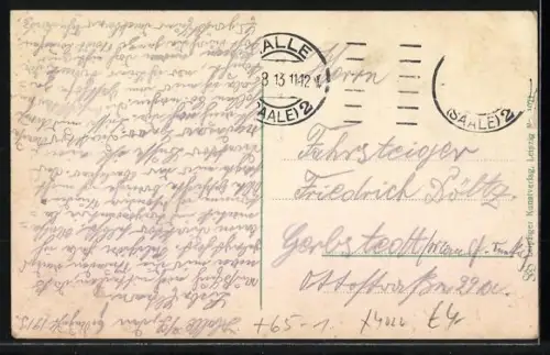 AK Halle a. d. Saale, Hauptbahnhof, Strassenbahnen