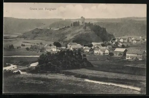 AK Burglahr, Burg und Ortsansicht