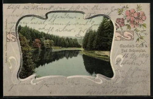 AK Bad Grünenplan, Glasebach-Teich, Waldlandschaft