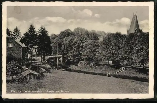 AK Dierdorf /Westerwald, Partie am Damm