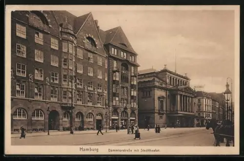 AK Hamburg-Neustadt, Dammtorstrasse, Stadttheater