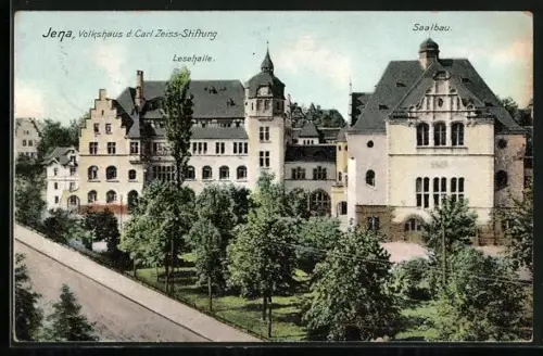 AK Jena, Volkshaus d. Carl Zeiss-Stiftung, Saalbau, Lesehalle