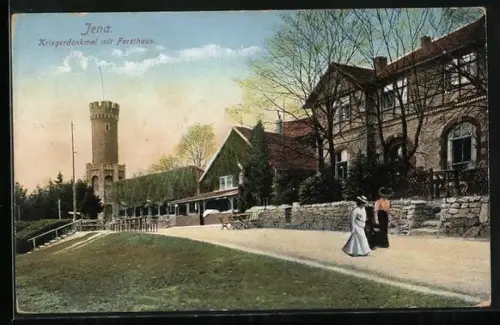 AK Jena, Kriegerdenkmal, Forsthaus