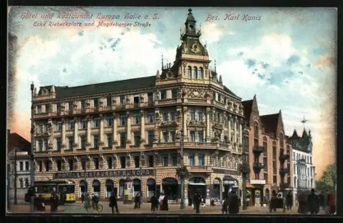 AK Halle / Saale, Hotel und Restaurant Europa