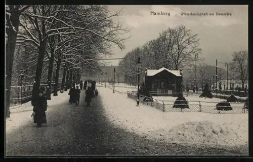 AK Hamburg-Neustadt, Winterlandschaft am Dammtor