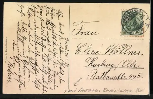 AK Breisach, Marktplatz mit Gasthaus Rheinische Hof