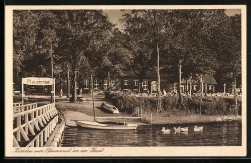 AK Berlin-Wannsee, Wirtshaus zur Pfaueninsel, Inh. Gustav Prinz