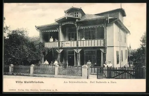 AK Bad Suderode a. Harz, Hotel Villa Waldfrieden, Am Schwedderholz
