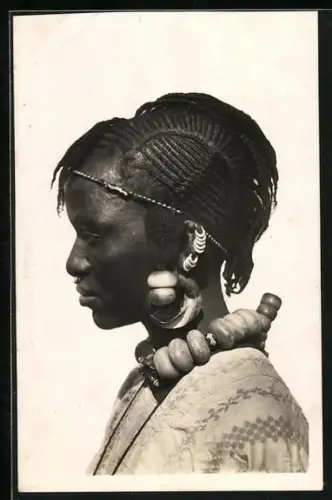 AK Femme Toucouleurs, afrikanische Volkstypen mit besonderer Frisur