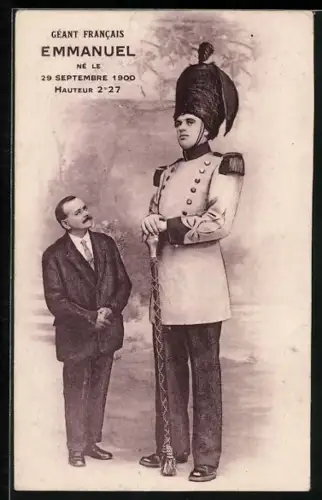 AK Géant Francais Emmanuel né le 29 Septembre 1900