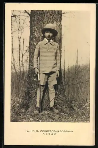 AK Thronfolger Peter von Serbien als Kind