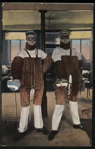 AK Studenten mit Schlägern vor dem Fechtkampf