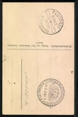 AK Frau und Kind aus Briefmarkenabschnitten