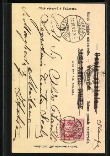 AK Weintraubenzweig mit Frucht, Briefmarkencollage